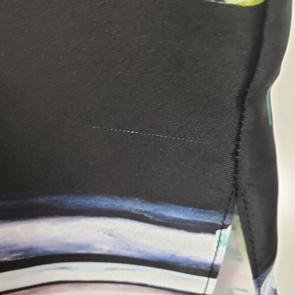 Rickie Freeman For Teri Jon Twill Floral Print Shift Dress Black Multi Size 12 - Picture 6 of 8